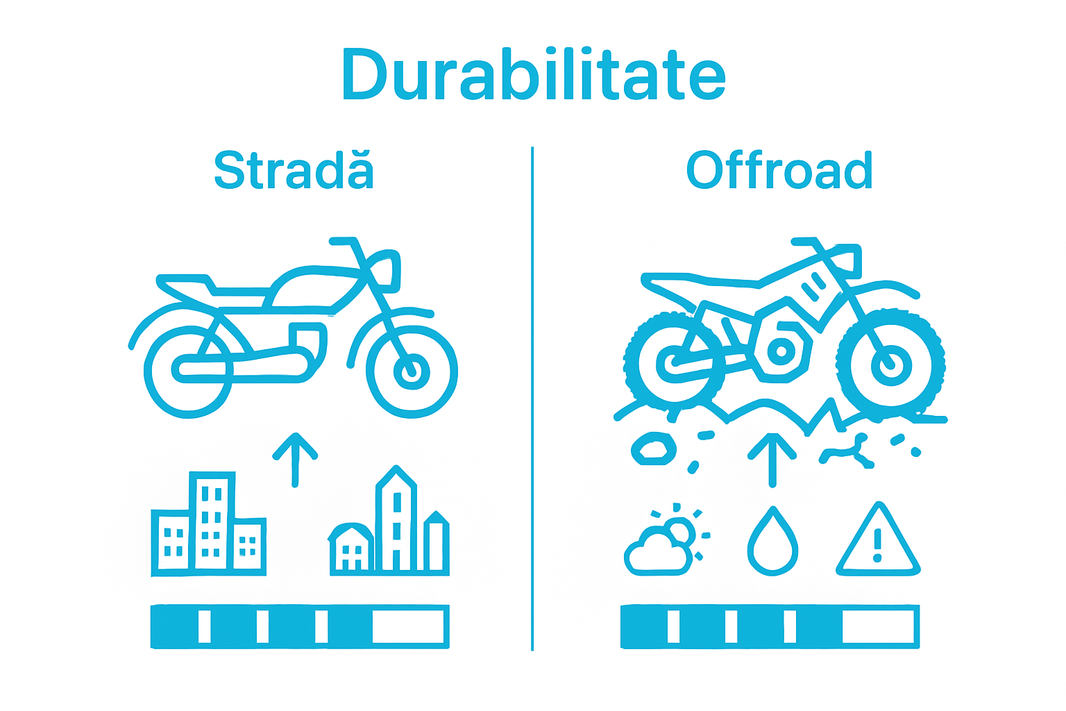 Infografic: Rezistența graficelor pe asfalt vs. teren accidentat