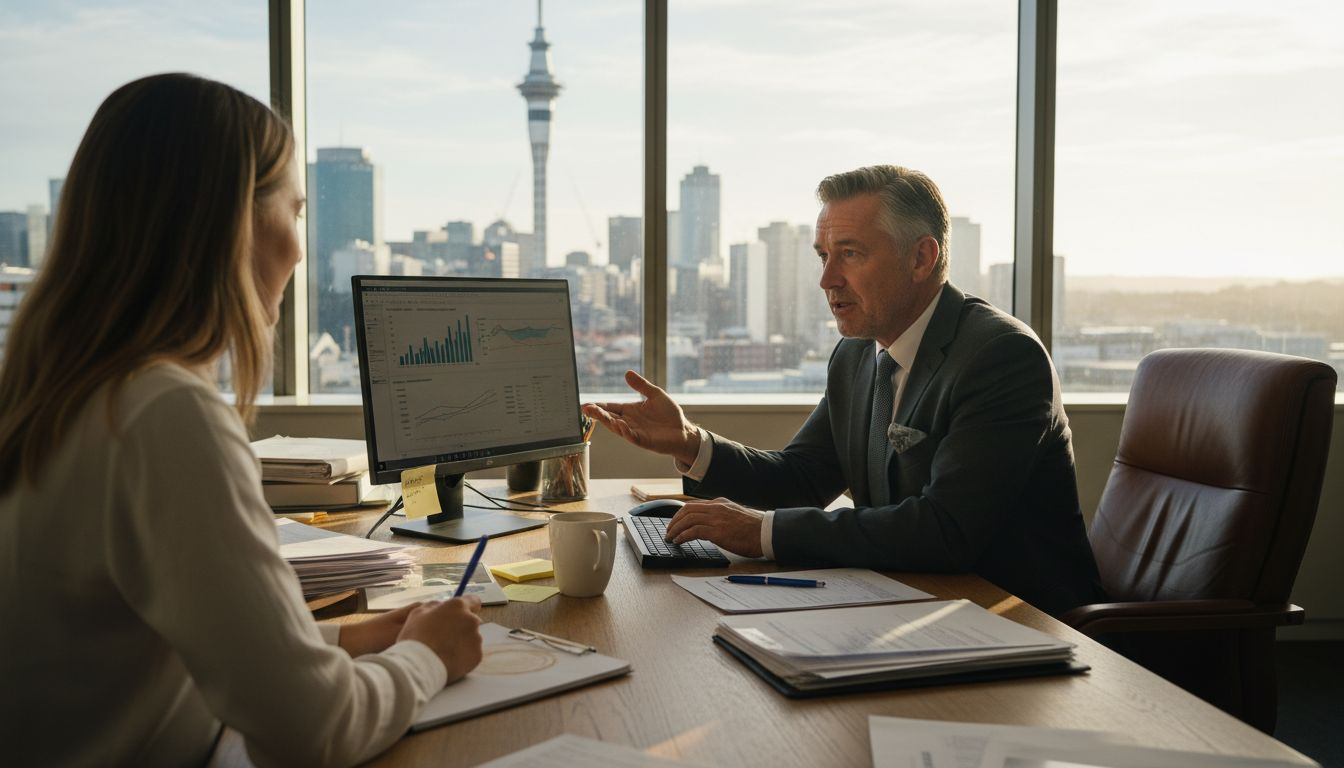 Mortgage adviser explains lending changes to client