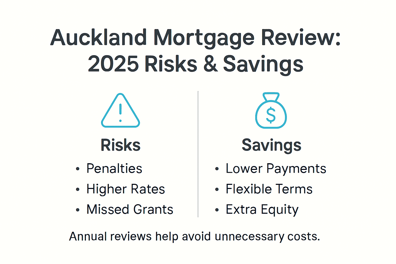 Infographic showing mortgage risks and savings