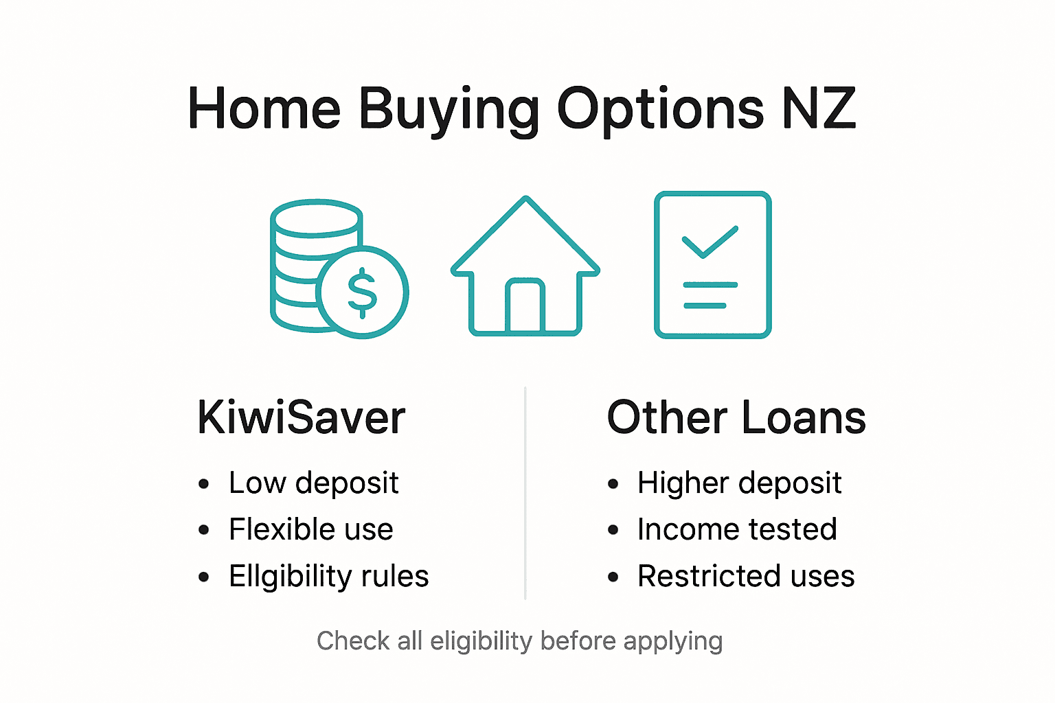 Infographic comparing KiwiSaver and home loans