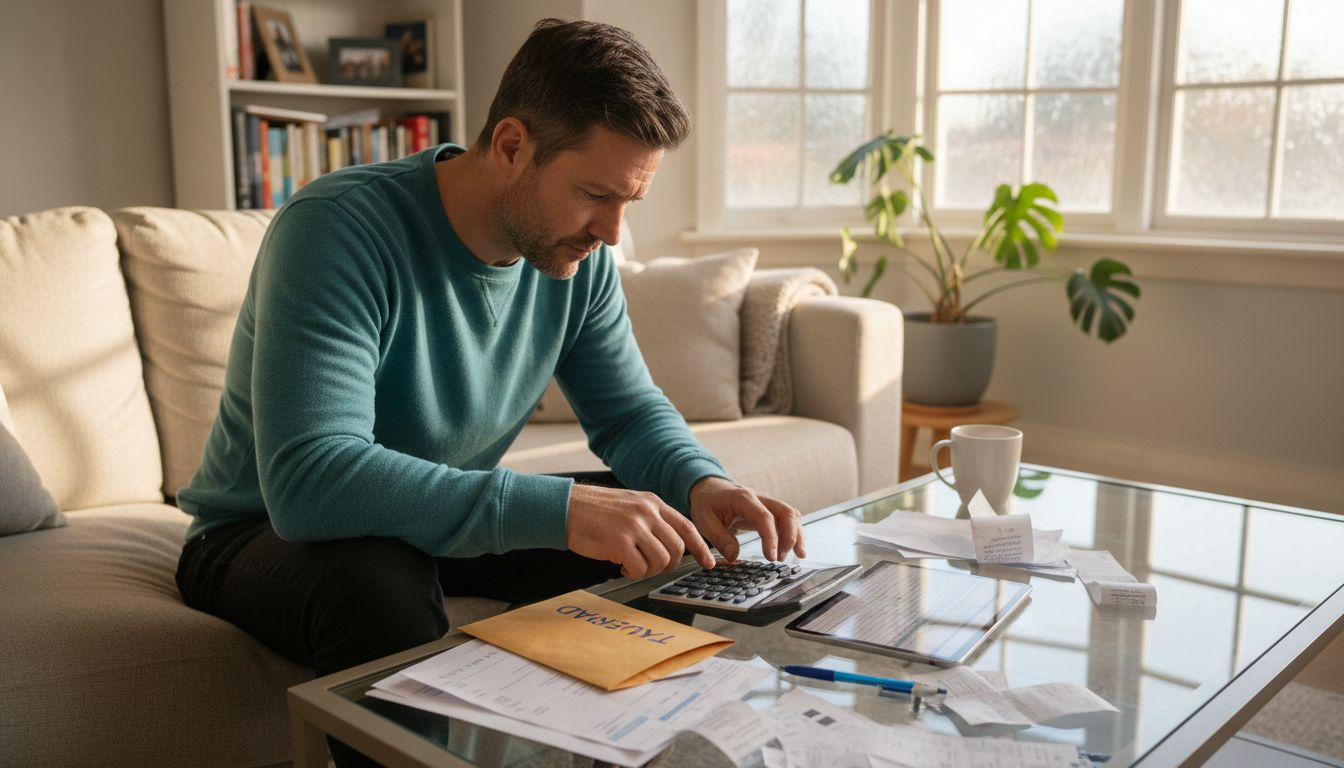 Man preparing lump sum mortgage payment