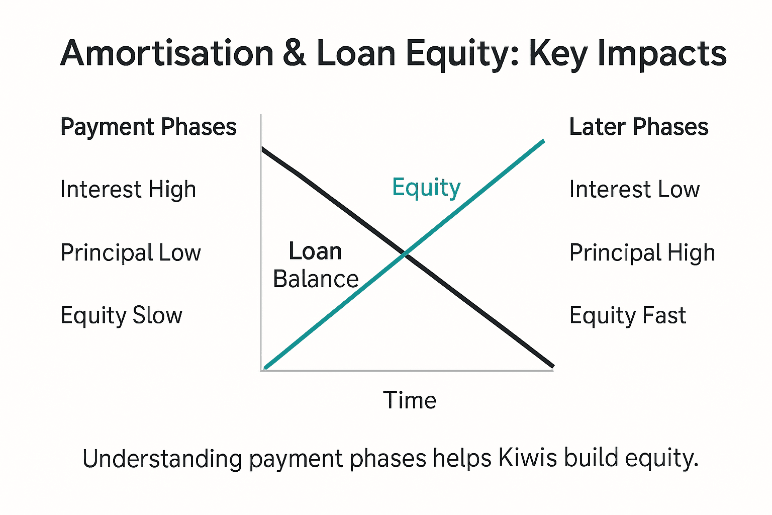 Infographic showing amortisation impact on equity