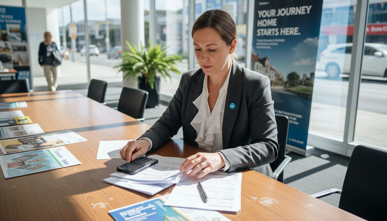 Adviser reviewing mortgage paperwork in Auckland