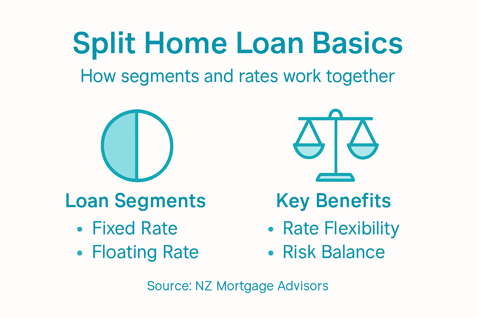 Infographic showing split loan segments and benefits
