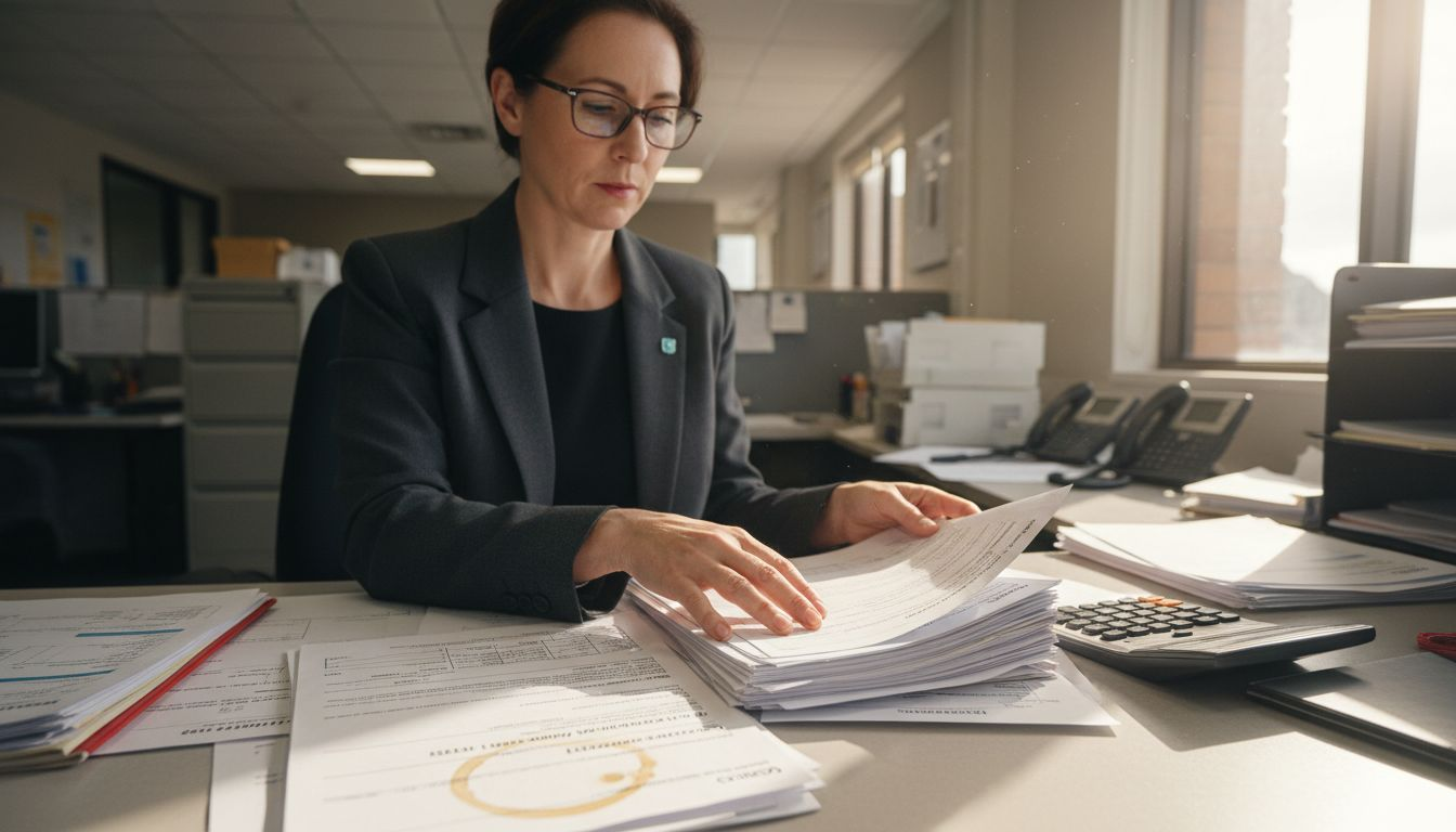 Bank advisor analyzing home loan credit profile