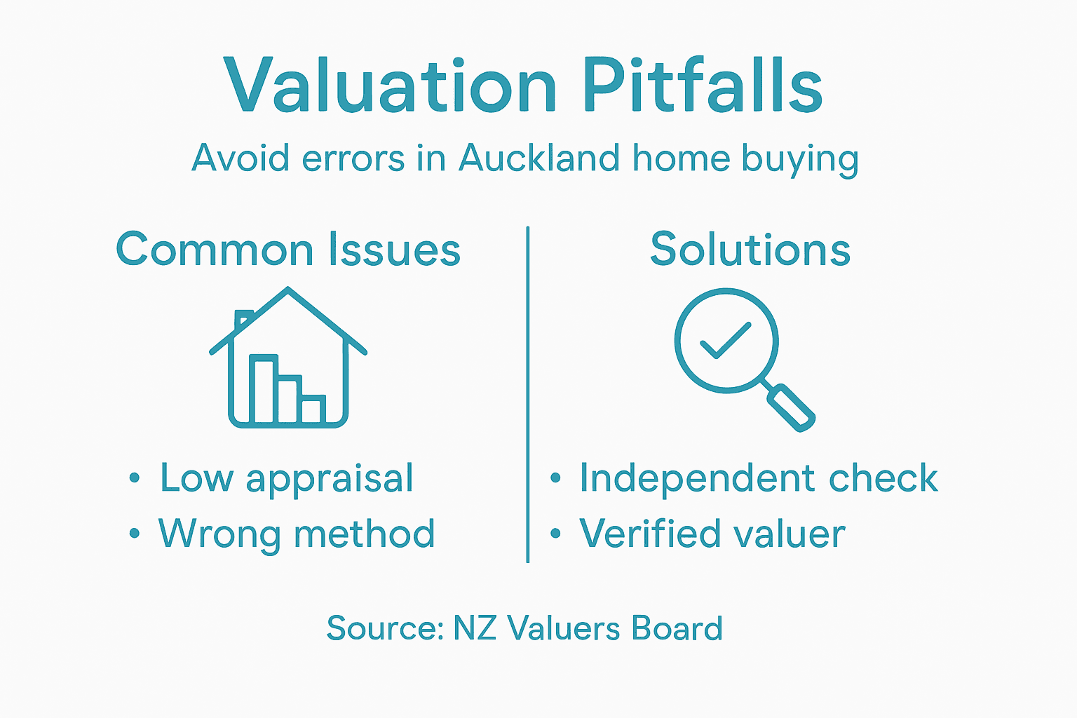 Infographic on property valuation pitfalls and solutions