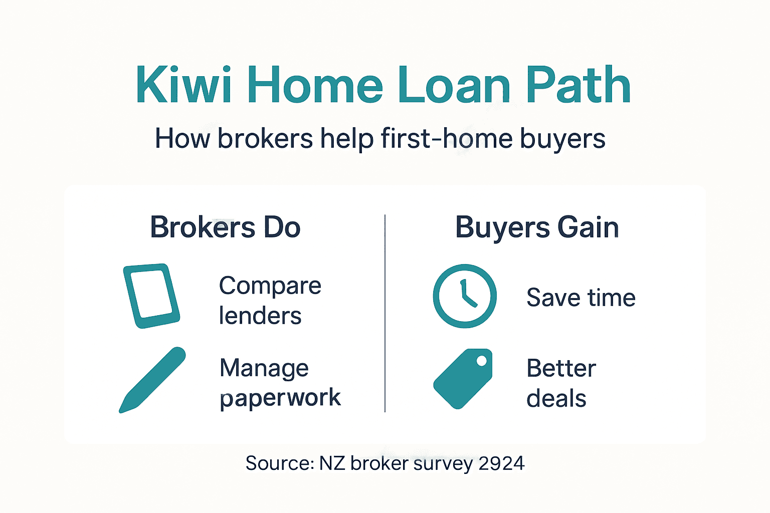 Infographic summarising key steps with broker