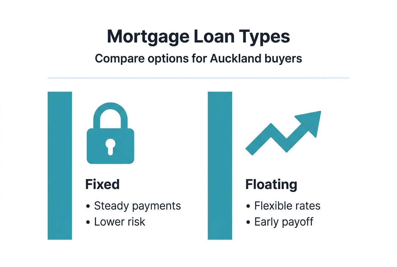 Infographic comparing mortgage loan types