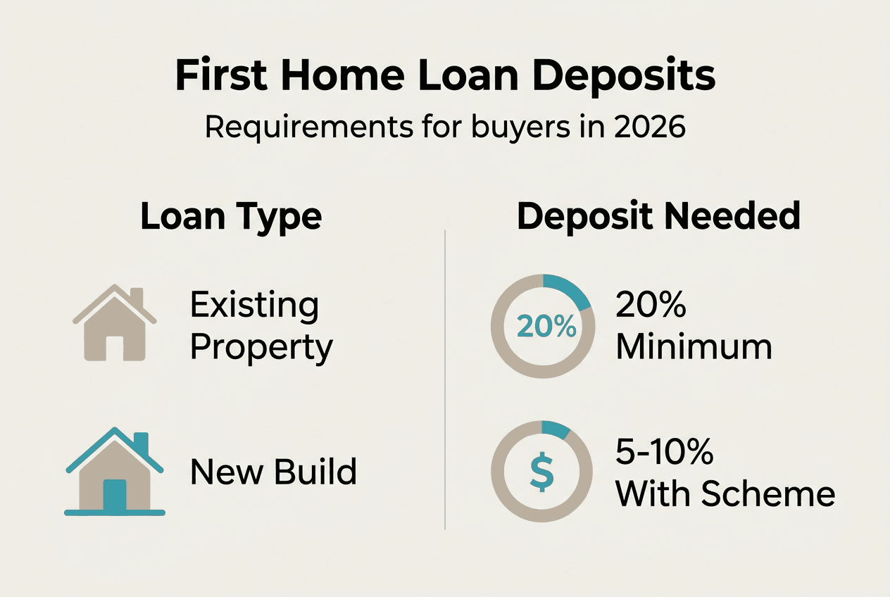 Infographic showing New Zealand home loan deposit options