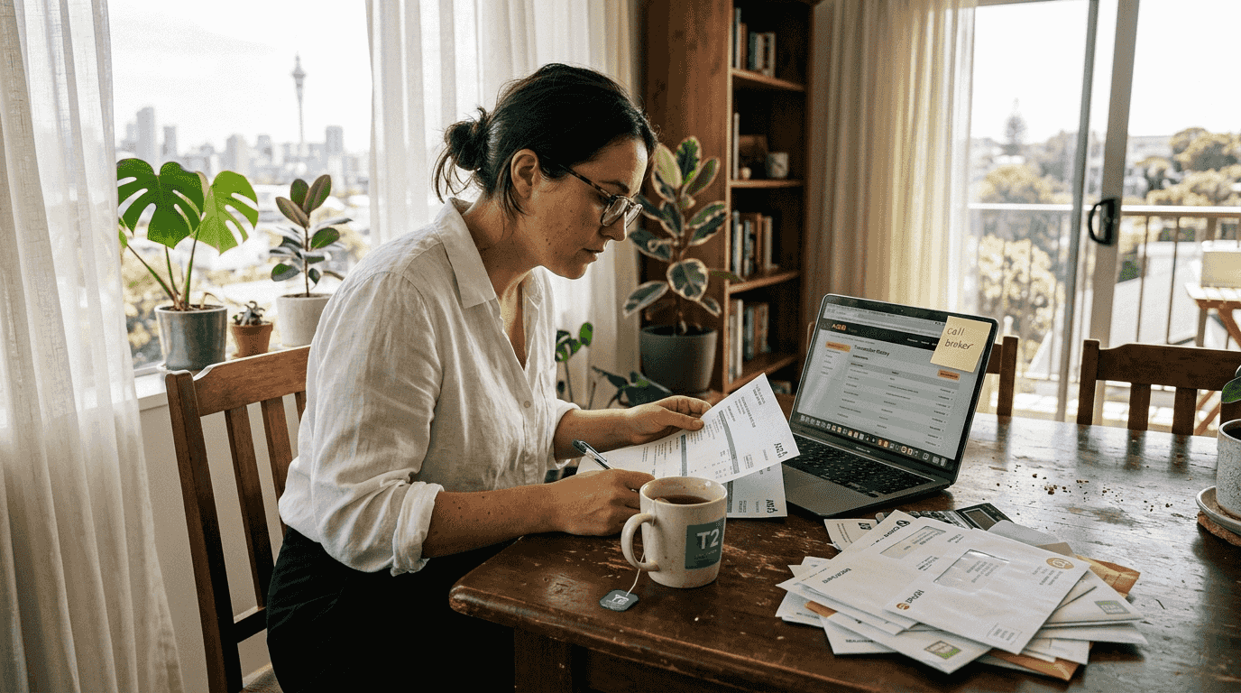 First-time buyer reviewing mortgage preapproval papers