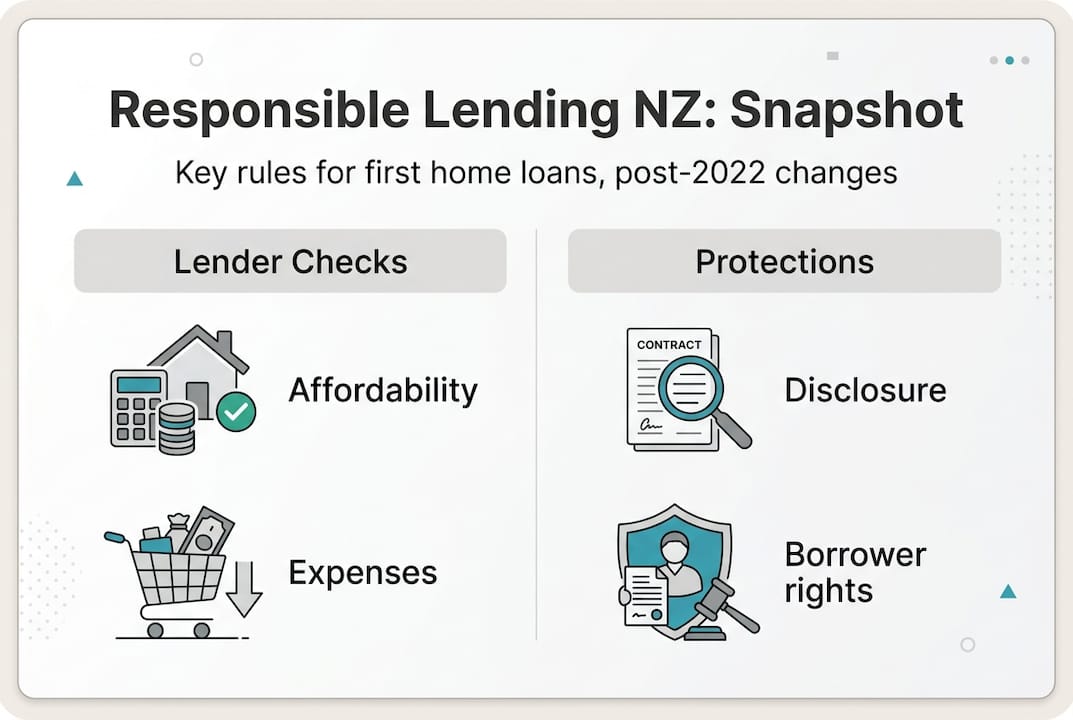 Infographic summary of NZ responsible lending rules