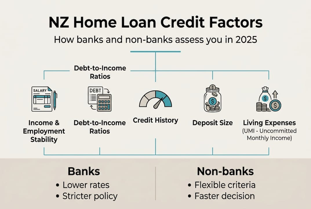 Infographic comparing banks and non-banks criteria