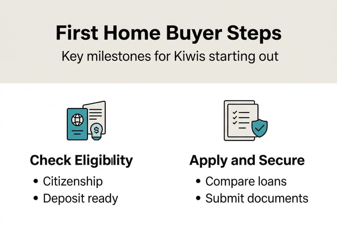 Infographic shows home buyer steps in NZ