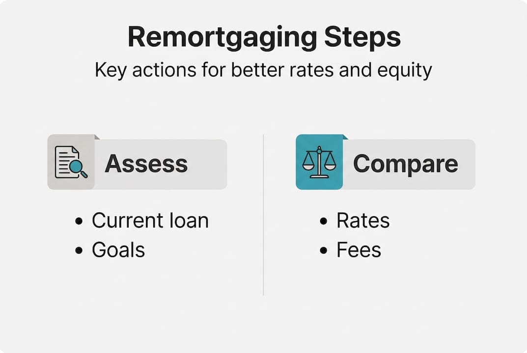 Step-by-step remortgaging infographic overview