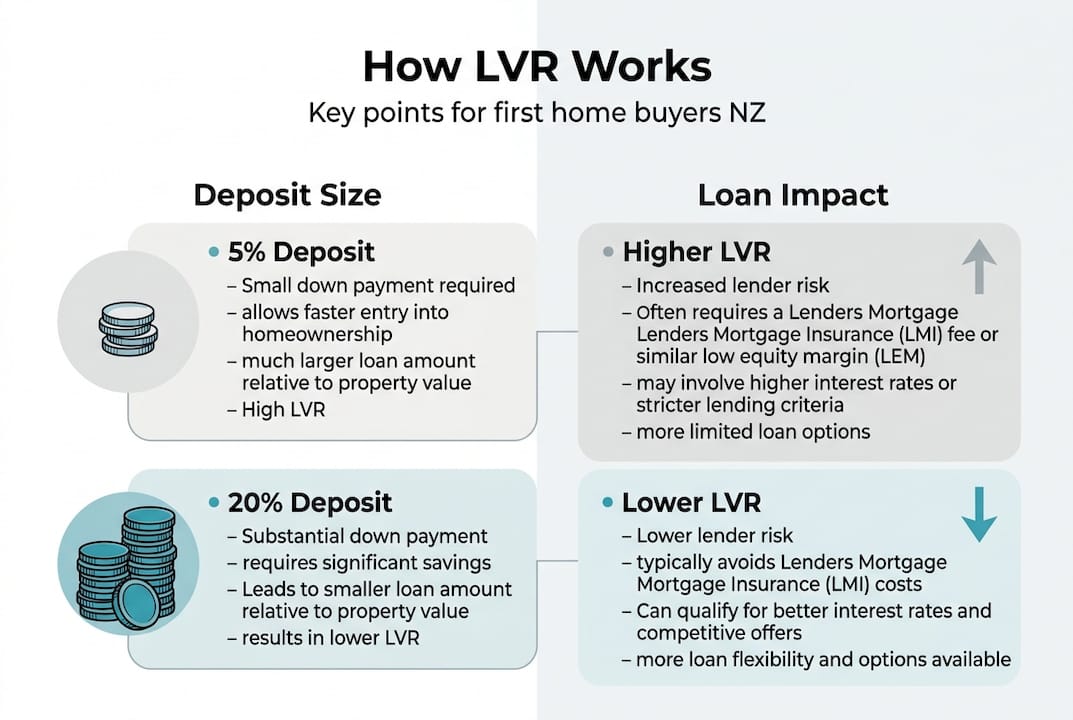 Infographic explaining LVR effects for home buyers