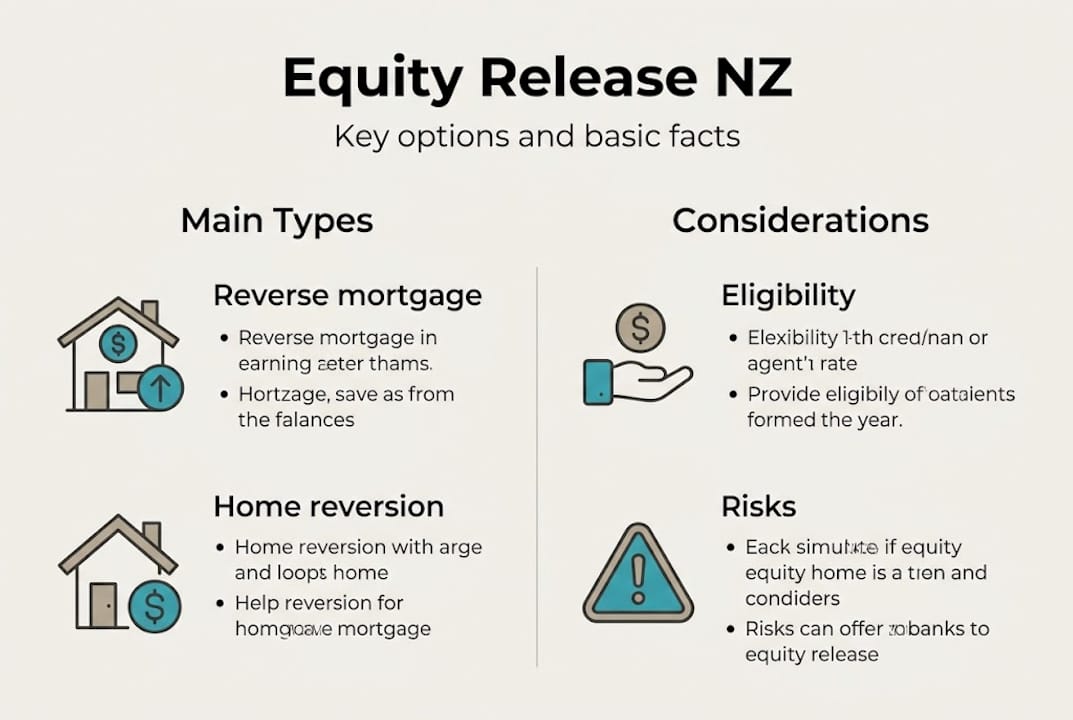 Infographic summarising equity release options and risks