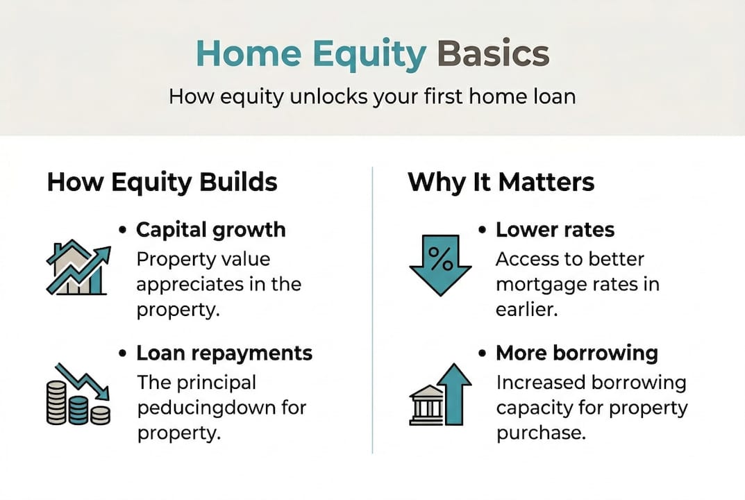 Infographic showing home equity basics and benefits