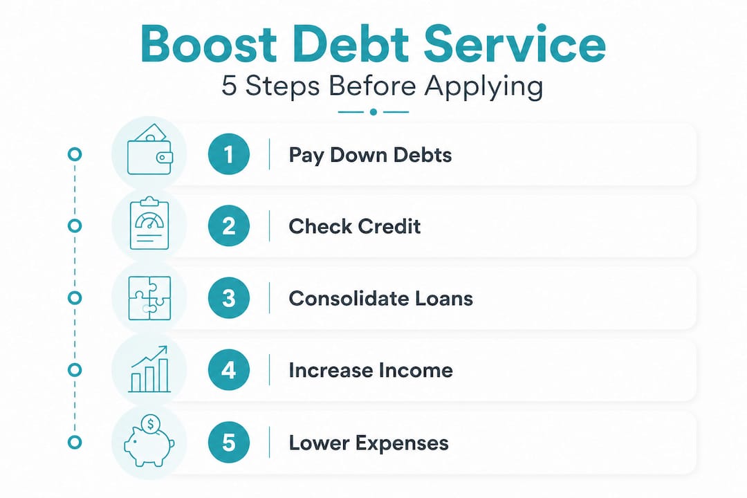 Infographic shows five steps to improve debt service