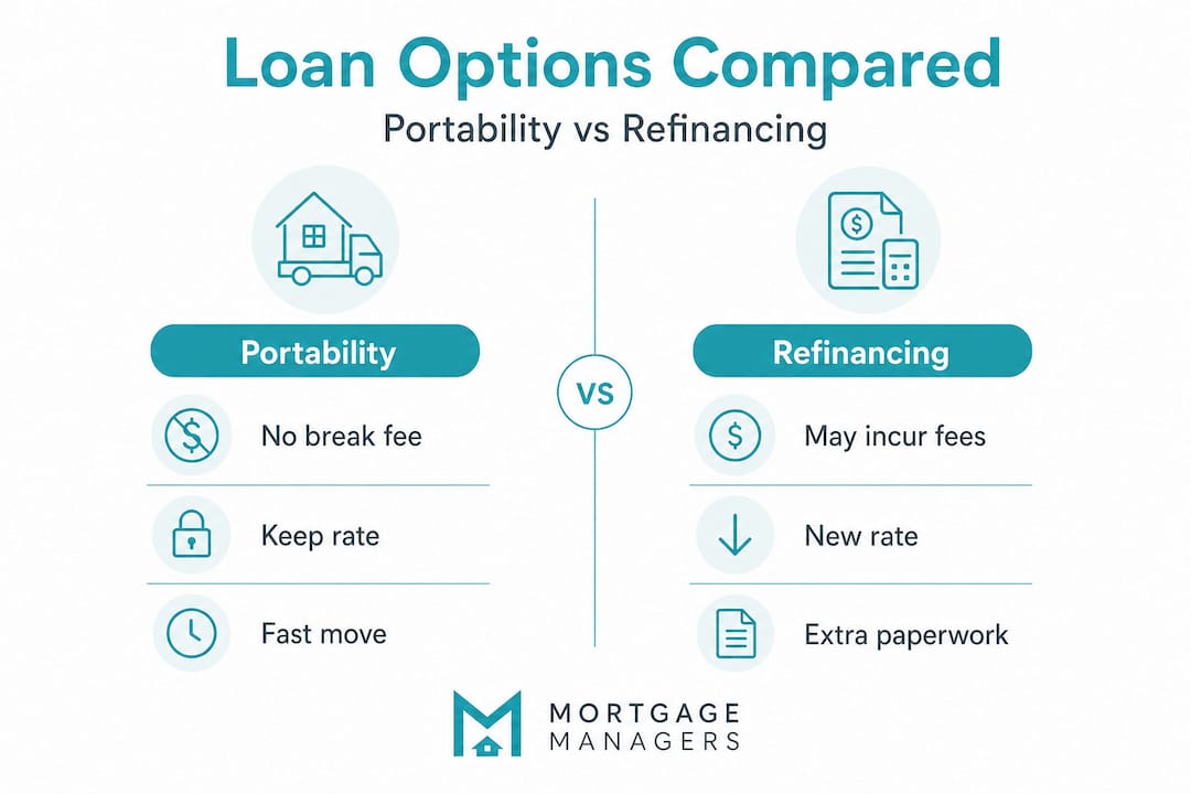 Infographic comparing loan portability versus refinancing