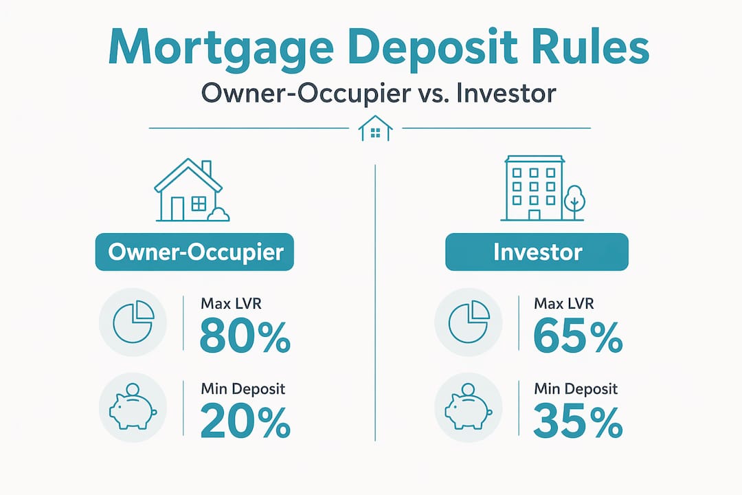 Infographic comparing deposit rules for buyers