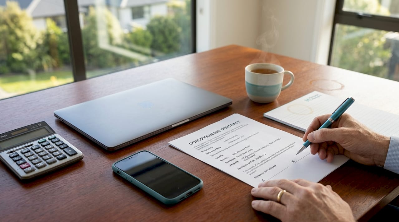 Hands ready to sign legal property documents