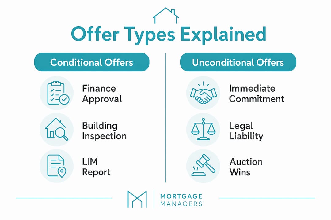 Infographic comparing conditional and unconditional offers