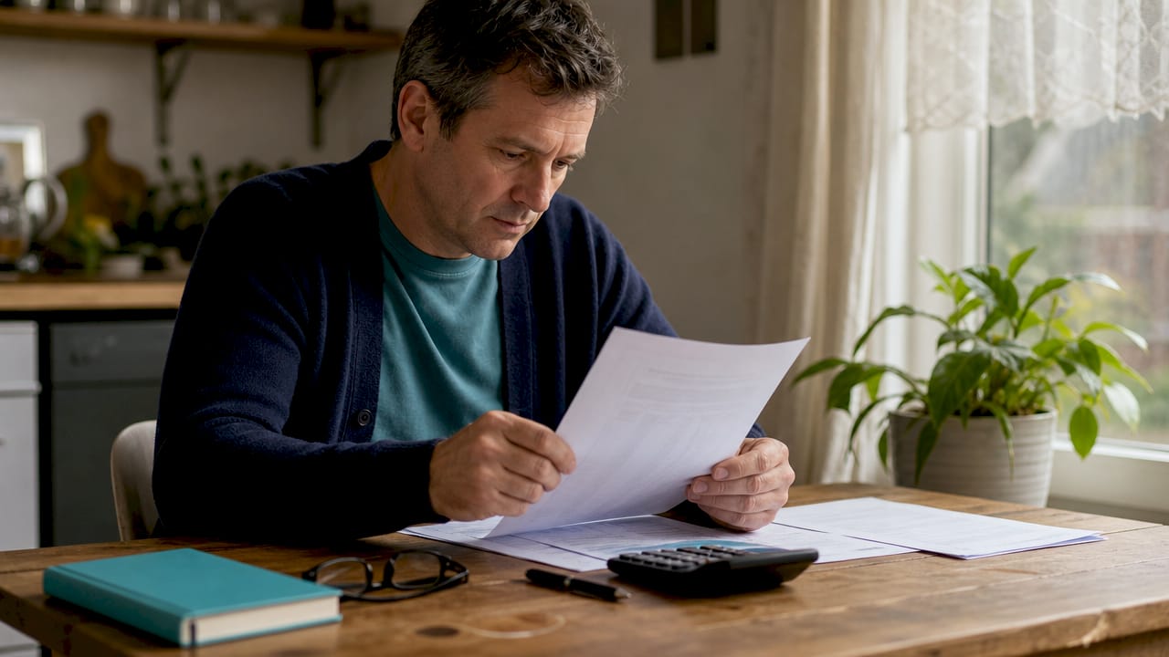 Hands organizing home loan paperwork