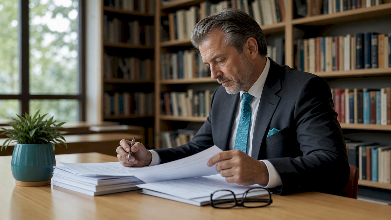 Professional signing second mortgage contract documents