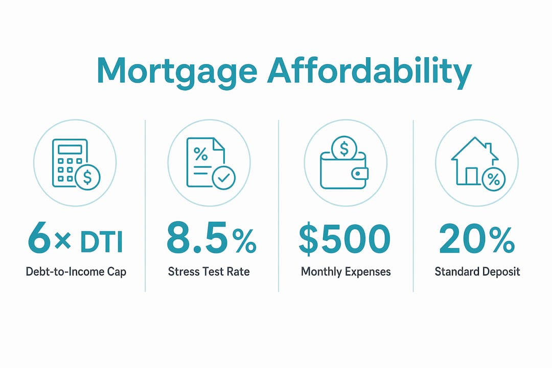 Infographic showing key mortgage affordability factors