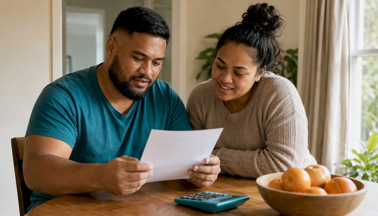Couple discussing mortgage product options