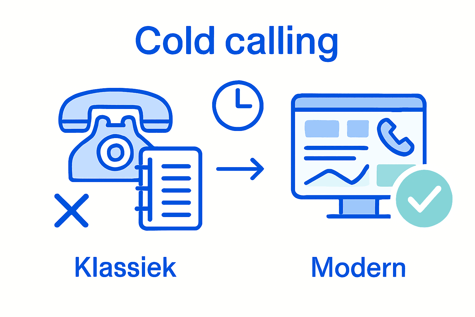 Infographic: traditioneel koud bellen versus de moderne aanpak