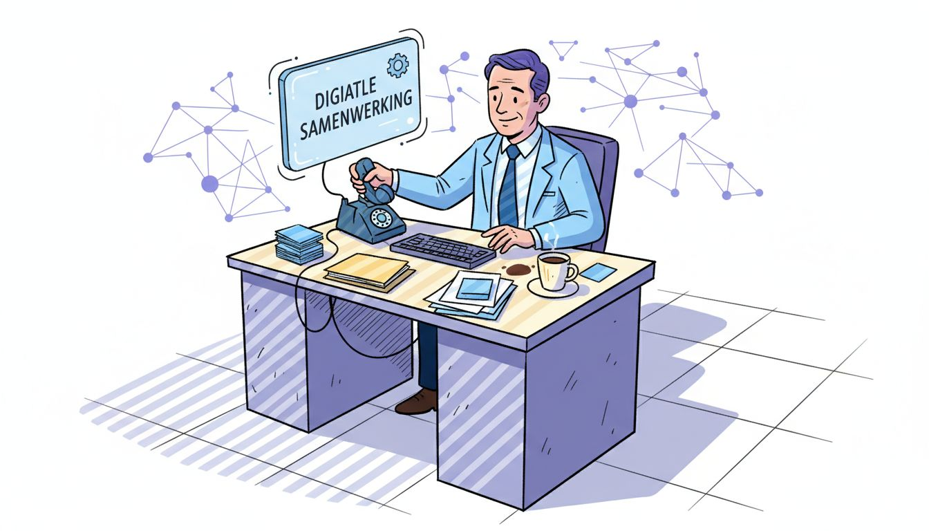 Zakelijke relatie geeft terugkoppeling na telefonisch overleg met het bureau