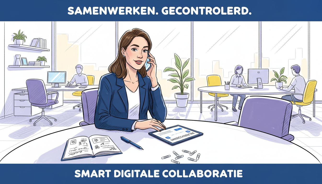 Zakenvrouw voert een opvolggesprek met een zakelijke klant