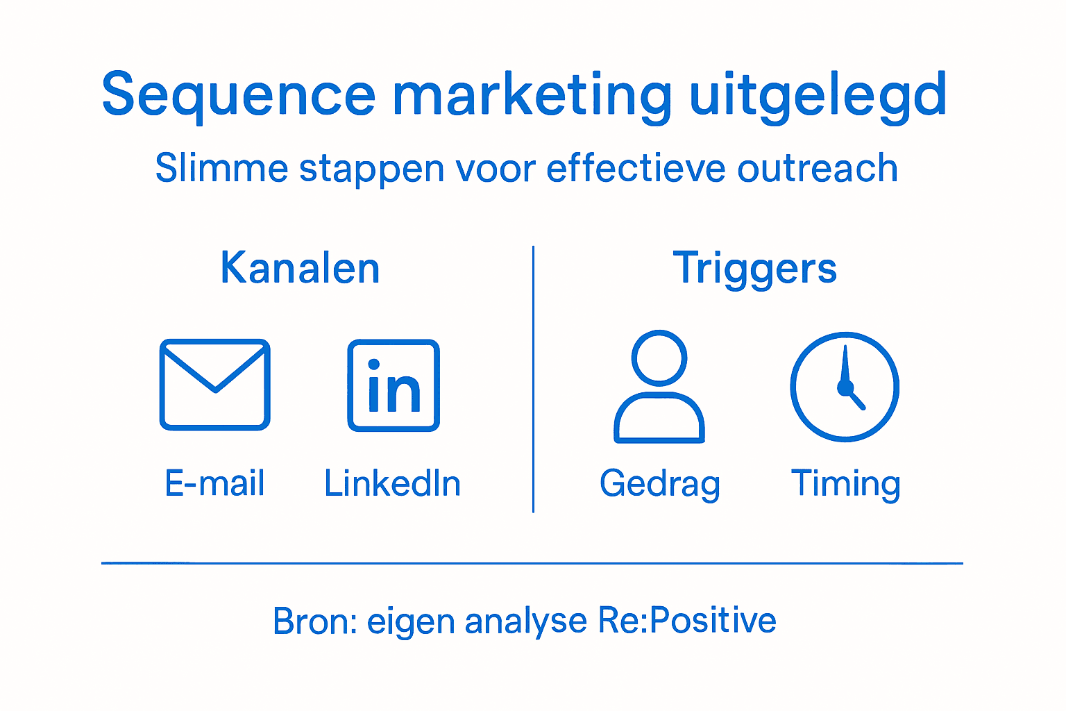 Visuele weergave van het stappenplan voor sequence marketing