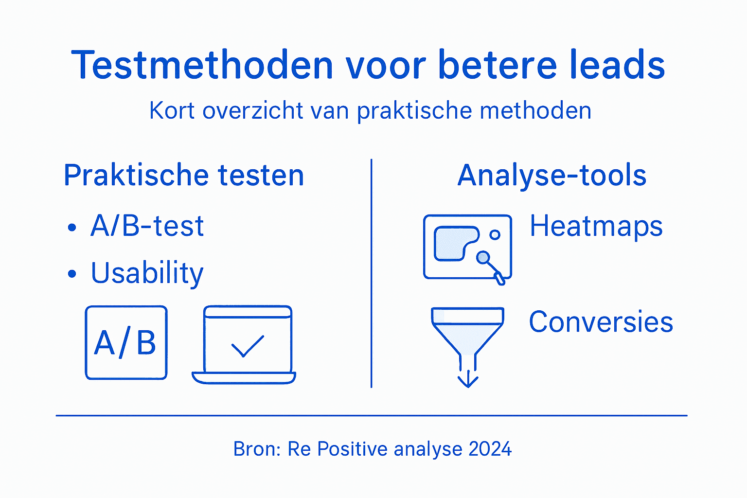 Overzicht: verschillende manieren om leadgeneratie te testen