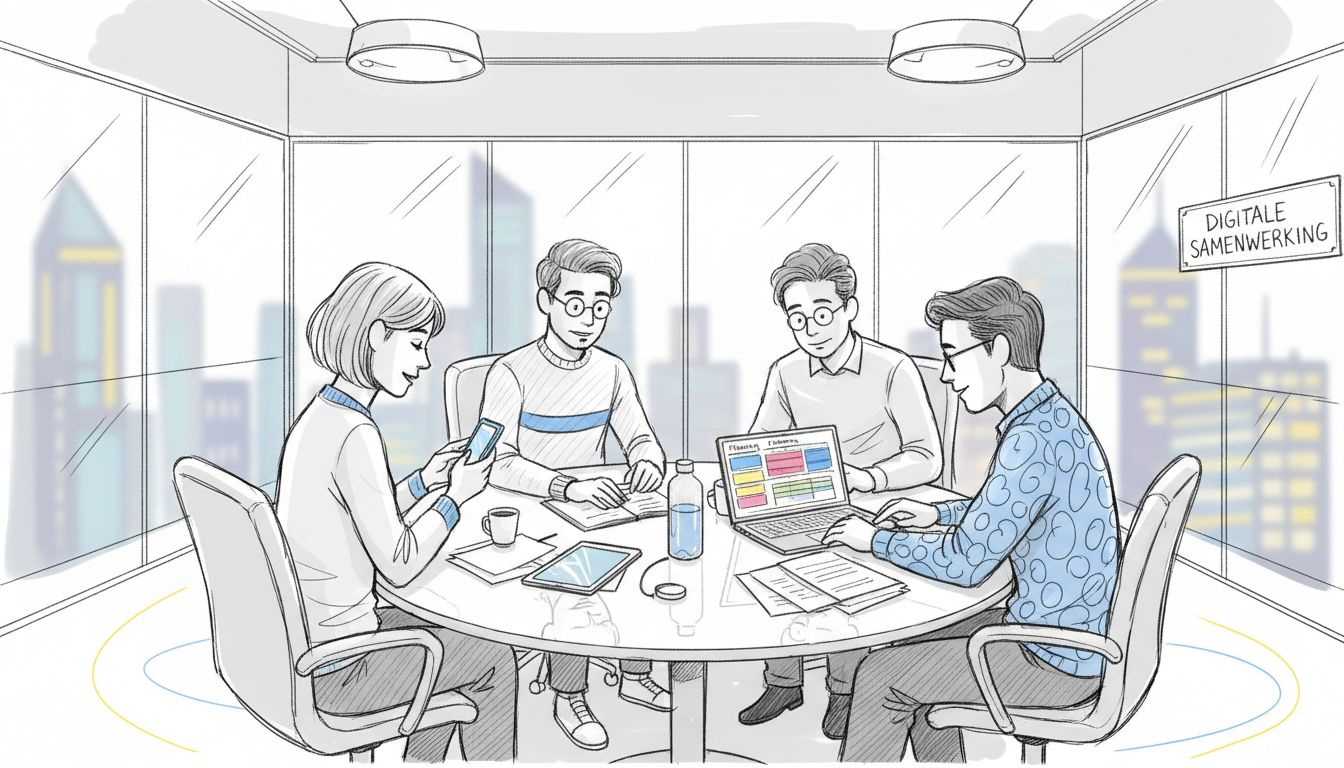 Het marketingteam zorgt voor een naadloze afstemming tussen alle communicatiekanalen.