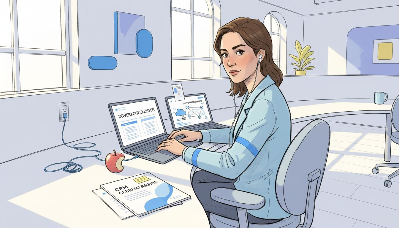 De sales specialist zorgt ervoor dat alle technische hulpmiddelen en systemen klaarstaan voor gebruik.