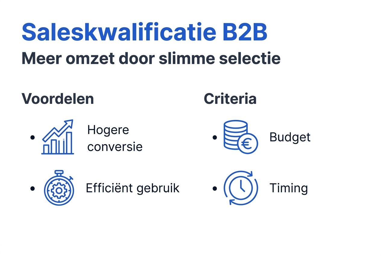 Infographic: de voordelen en belangrijke criteria van saleskwalificatie op een rij