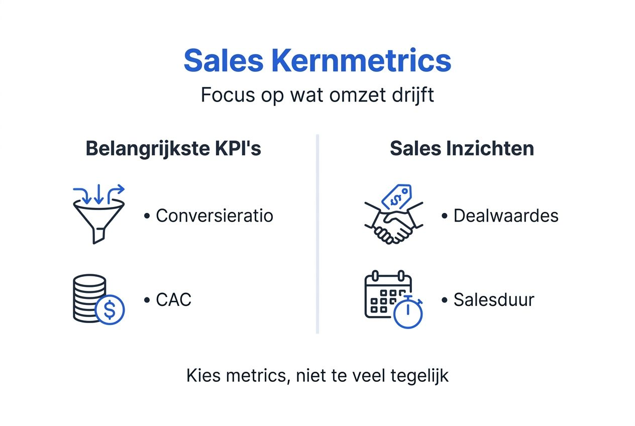 Overzichtelijke infographic met de belangrijkste sales cijfers en inzichten