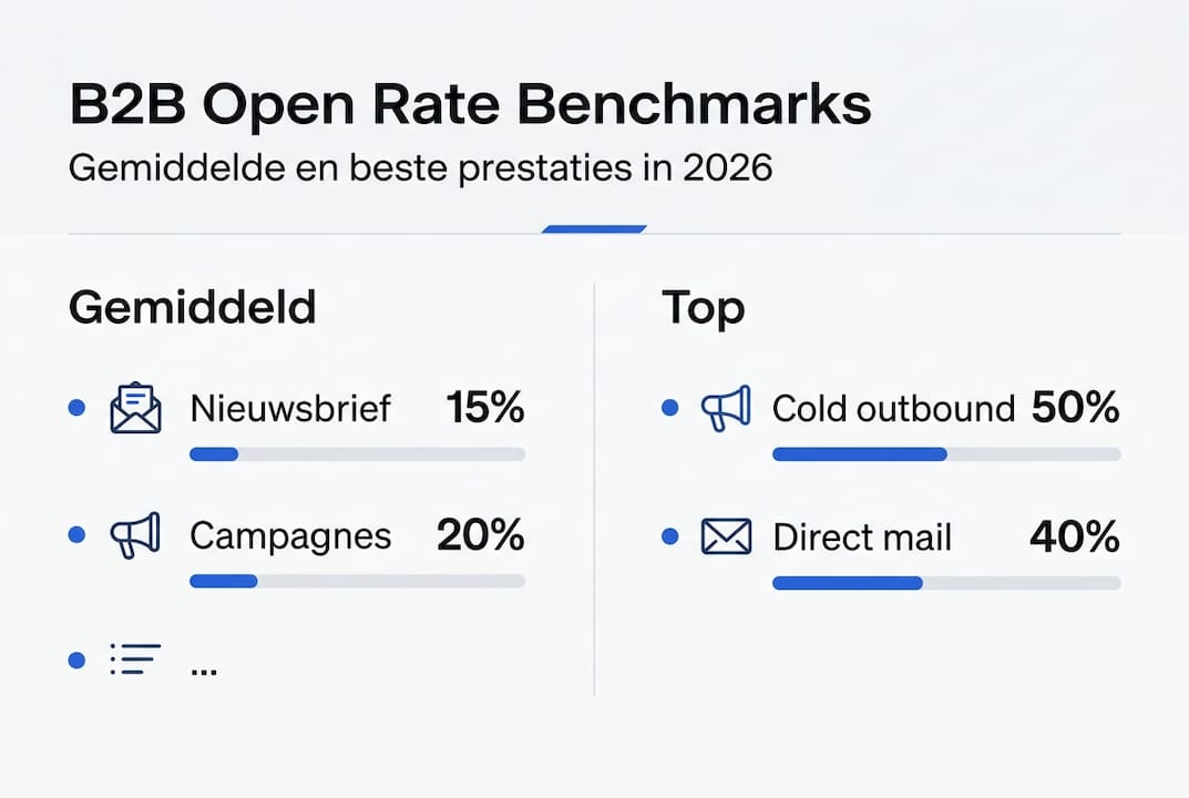 Infographic geeft inzicht in gemiddelde open rates binnen B2B