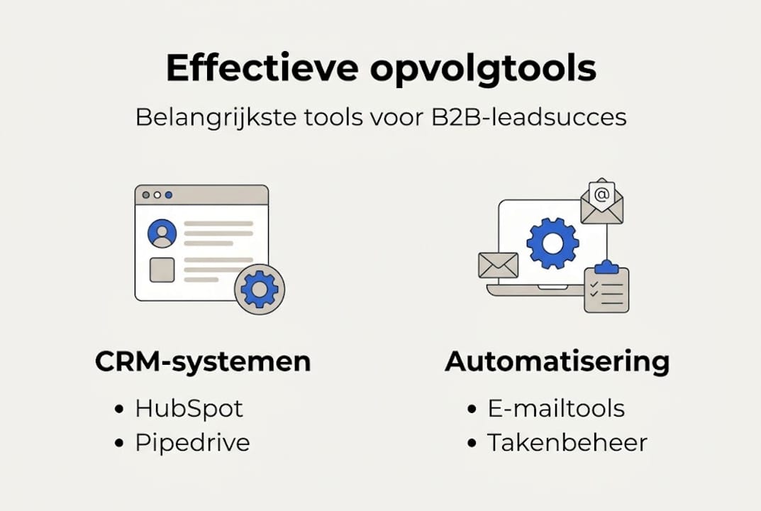 Infographic: overzicht van handige tools voor het opvolgen van B2B-processen