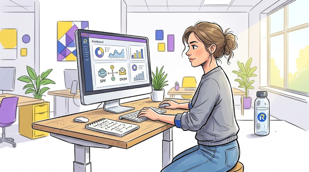 IT-specialist stelt e-mailauthenticatie in