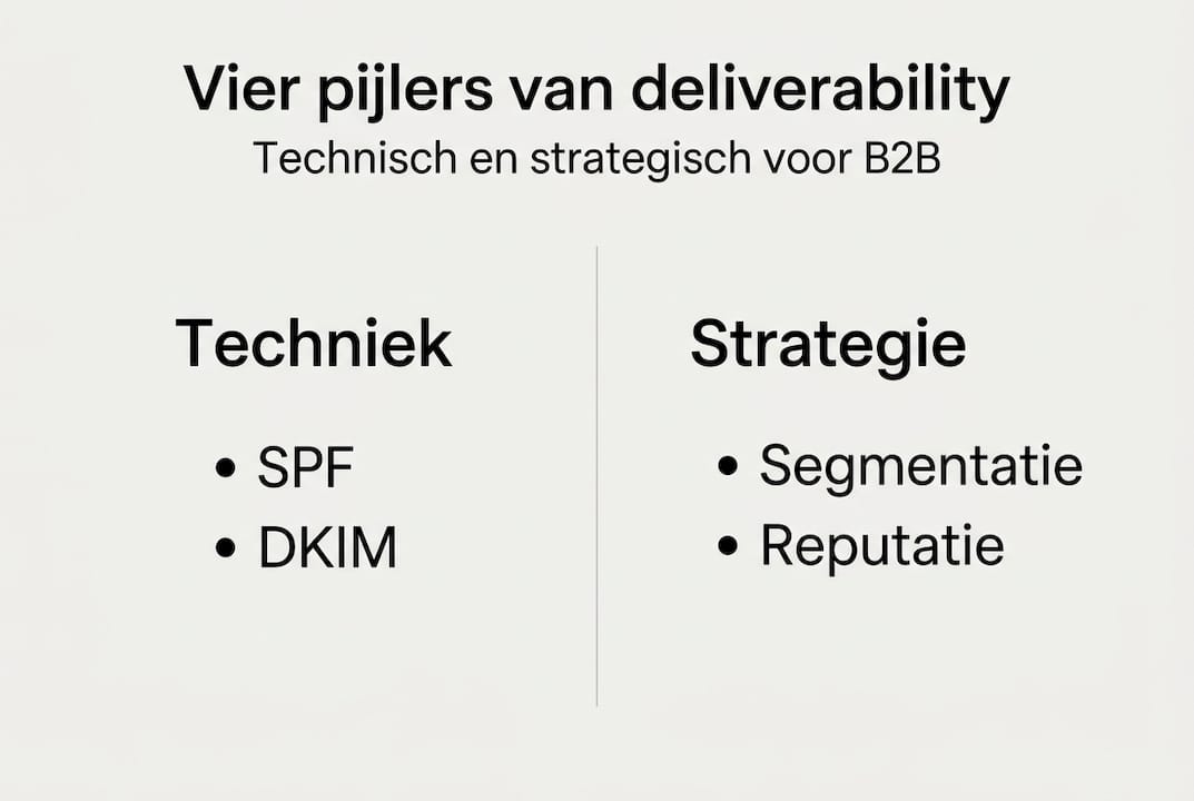 Infographic: de vier belangrijkste pijlers voor een optimale e-mailbezorging
