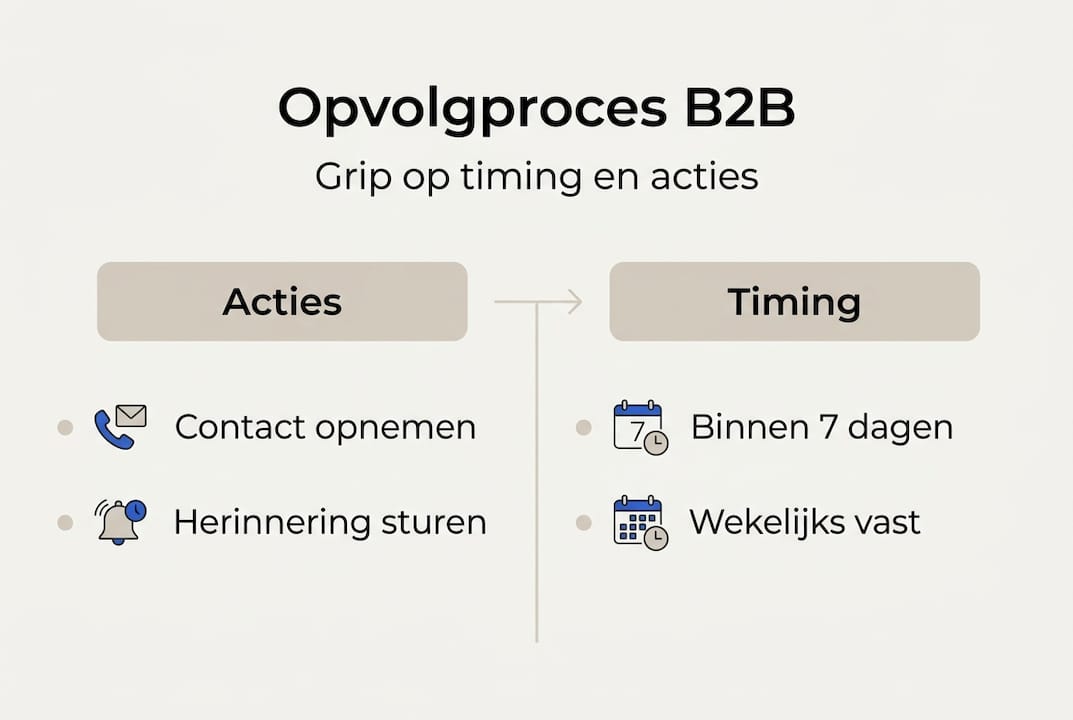 Overzicht van het opvolgproces: stappen en tijdsplanning