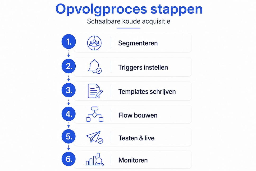 Overzichtelijke infographic: zo automatiseer je het opvolgproces stap voor stap