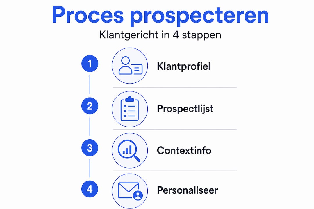 Infographic: in vier stappen succesvol klantgericht prospecteren