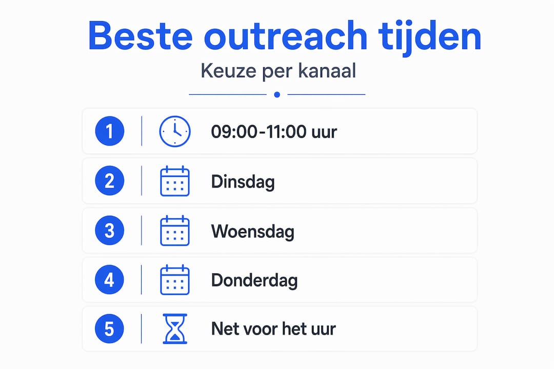 Infographic: op welke dagen en tijdstippen kun je het beste mensen benaderen?