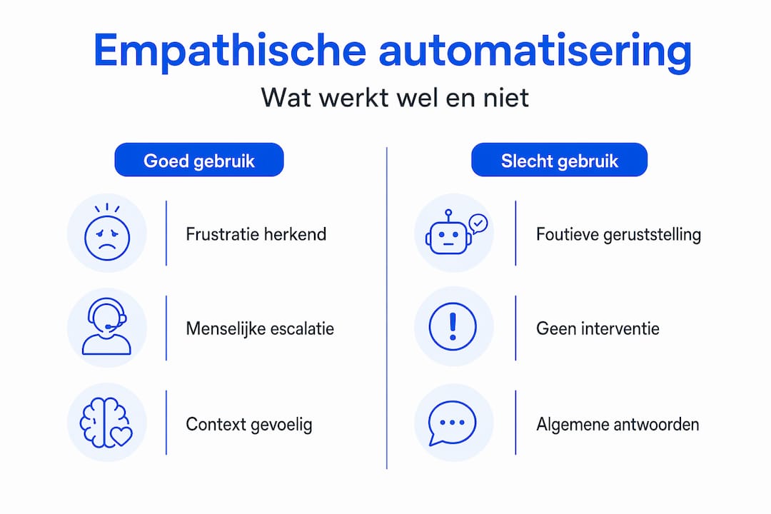 Infografiek: slim versus onzorgvuldig omgaan met automatisering