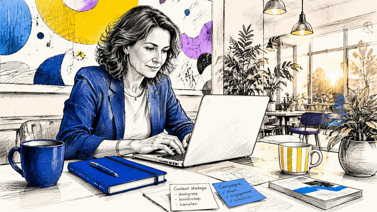 Een marketeer zet verschillende tools in om zijn opvolgstrategie effectief uit te voeren.