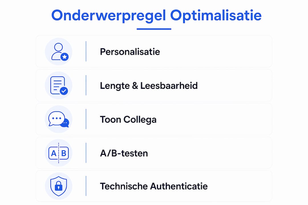 Infographic: stappenplan voor het verbeteren van je onderwerpregel